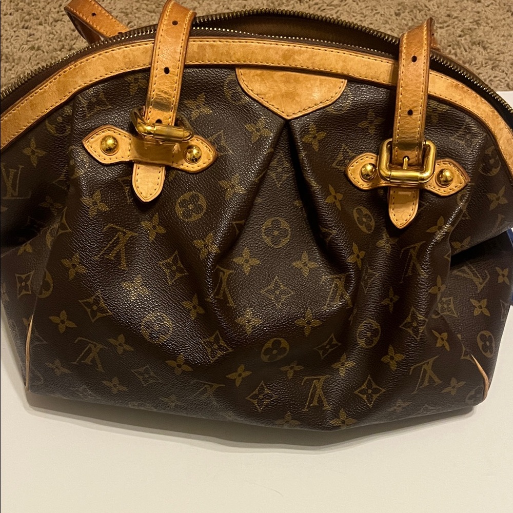 Louis Vuitton Brown and Tan Monogram Shoulder Bag